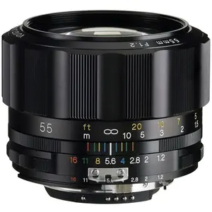 Voigtländer Nokton 55mm f/1.2 SLII-S Nikon F (Nikon F, Vollformat), Objektiv, Schwarz