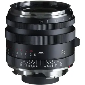 Voigtländer Nokton Vintage 28mm/1.5 VM I asph. (Leica M, APS-C / DX, Vollformat), Objektiv, Schwarz