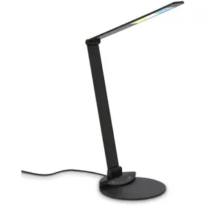 LED Schreibtischlampe Bürolampe schwenkbar Touch CCT Dimmbar Silber 6W Briloner günstig