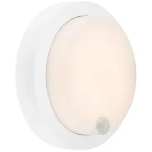 Battery LED Outdoor Wall Light,Sensor,White,LED/4W