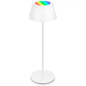 Briloner, Tischlampe, Akku RGB LED Tischleuchte, weiss, 1xLED-Modul/2,6W (200 lm)