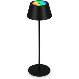 Briloner, Tischlampe, Akku RGB LED Tischleuchte, schwarz, 1xLED-Modul/2,6W (200 lm)