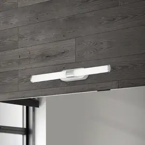 Briloner LED-Wandleuchte Runt, chrom matt, 4.000K, IP44, Länge 40 cm günstig