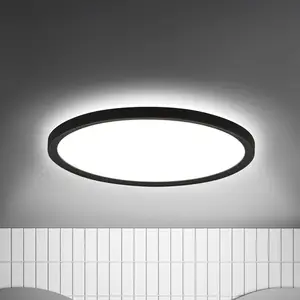 Briloner LED-Deckenleuchte Move Sensor, schwarz, Ø 29 cm, IP44, 4000K günstig