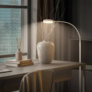 Briloner LED-Stehleuchte Megg, beige, Metall, 3.000 K, Touchdimmer günstig