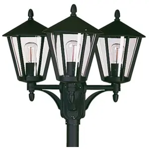 3-flammige Landhaus-Mastleuchte 680, schwarz