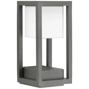 LED-Wandleuchte Wali als offener Quader, anthrazit