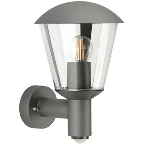 Außenwandlampe Jorrit, Bewegungsmelder, anthrazit