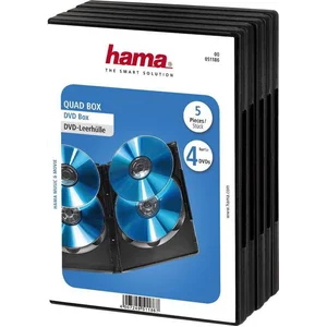 Hama DVD-Hülle DVD-Leerhülle Quad Box, 5er-Pack, Schwarz günstig