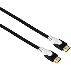 Hama High Speed HDMI -Kabel, St.-St., Ethernet, Gewebe, vergoldet, Schw., 1,5 m (56586) günstig