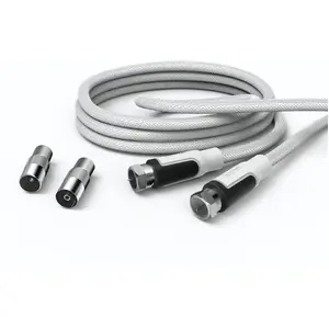 Hama TV-Anschlusskabel, F-St. - F-St., 100 dB, Gewebe, inkl 2 Koax-Adapter, 6 m (00056588) günstig
