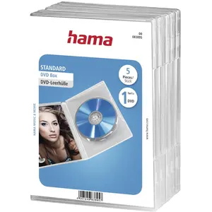 Hama DVD-Leerhülle Standard, 5er-Pack, Transparent günstig