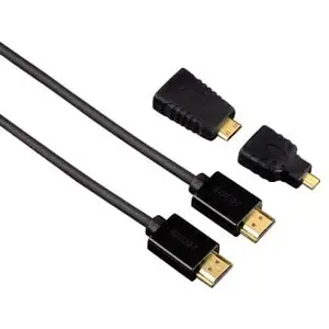 Hama High Speed HDMI -Kabel Stecker - Stecker, Ethernet, 1,5 m + HDMI -Adapter (00074242) günstig