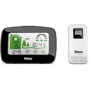 Mebus 40902 Funk-Wetterstation, Wetterstation, Schwarz