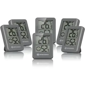 BRESSER Hygrometer BRESSER ClimaTemp Thermo-Hygrometer 6er-Set