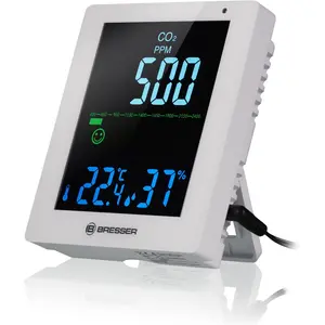 Bresser Optics 7004020GYE000, Thermometer + Hygrometer, Weiss
