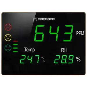 Bresser Co2-messgerät Lächelnde Ampel Extra Großes Led-display One Siz...