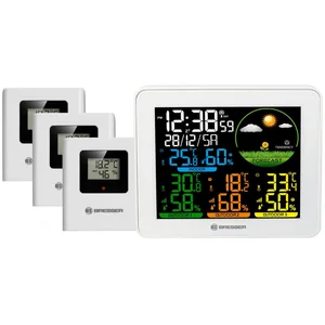 BRESSER BRESSER Farbwetterstation mit 3 Sensoren Wetterstation