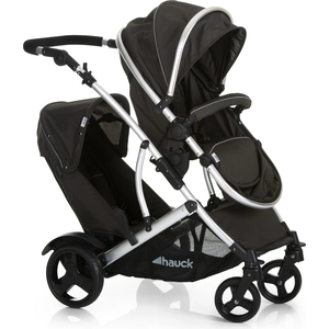 Hauck Geschwisterwagen Duett 2 black, mit Regenschutz, Kinderwagen günstig