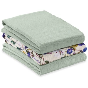 Hauck Mullwindeln Set: 3 Mulltücher Cuddle N Clean 80x80 cm in Sage/Be... günstig