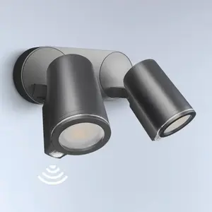 STEINEL Sensor-Außenstrahler One S, 2-flg. anthrazit, IP44