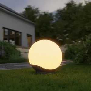 STEINEL LED-Kugellampe C, 30cm, weiß/anthrazit, IP65, RGBWW