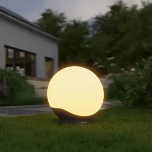 STEINEL LED-Kugellampe C, 40 cm, weiß/anthrazit, IP65, RGBWW