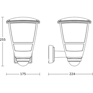 STEINEL L 10 S Außenwandlampe mit Sensor schwarz günstig