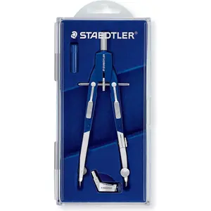 Staedtler Schnellverstellzirkel Mitteltriebsspindel, Stifthalter, Zirkel, Silber, Blau günstig