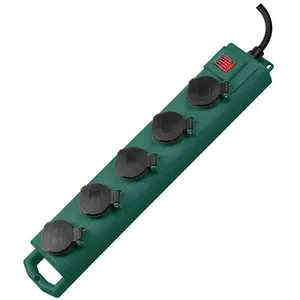 Brennenstuhl Super-Solid SL 554 IP54 Garten-Steckdosenleiste, 5-fach mit Schalter