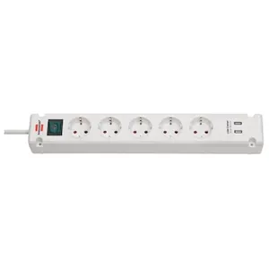 Brennenstuhl Bremounta 5fach + USB weiß *DE* 3m H05VV-F3G1,5 mit günstig