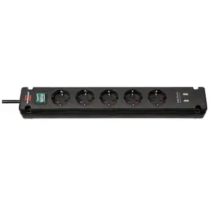 Brennenstuhl Bremounta 5fach + USB schwarz *DE* 3m H05VV-F3G1,5