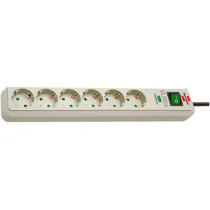 Brennenstuhl Eco Line 6 Fold 1.5 M+shitch Surge Prot Mehrfachsteckdose