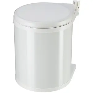 Hailo CompactBox M Abfallsammler - Einbau Swing Mülleimer aus Stahlblech, Farbe weiss für Küche und Bad - 15 Liter Küchenabfalleimer mit herausnehmbarem Inneneimer günstig