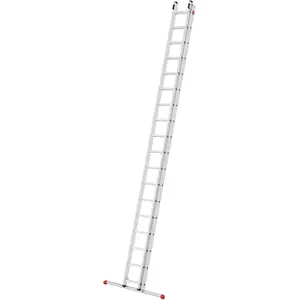 Hailo, Leiter + Gerüst, S80 ProfiStep duo, Aluminium-Schiebeleiter 2-teilig, 2x18 Sprossen (Regalleiter, 512 cm)