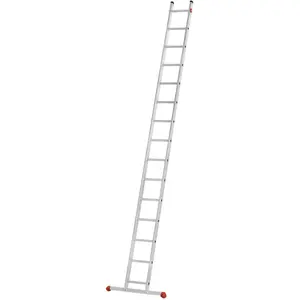 Hailo, Leiter + Gerüst, S60 ProfiStep uno, Aluminium-Anlegeleiter, 15 Sprossen (Anlegeleiter, 110 cm)