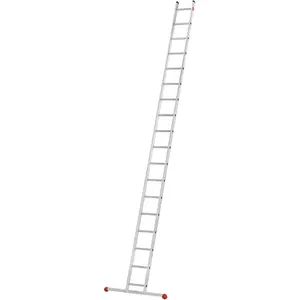 Hailo, Leiter + Gerüst, S60 ProfiStep uno, Aluminium-Anlegeleiter, 18 Sprossen (Anlegeleiter)
