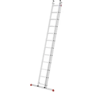 Hailo, Leiter + Gerüst, S80 ProfiStep duo, Aluminium-Schiebeleiter 2-teilig, 2x12 Sprossen (Regalleiter, 344 cm)