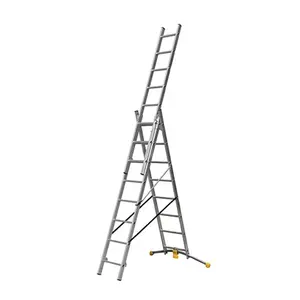Hailo 1421-801 Teleskop-stehleiter 3x8 Stufen