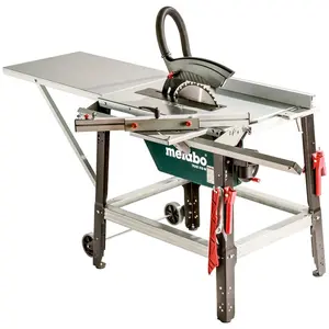 Metabo Set Tischkreissäge TKHS 315 M - 4,20 DNB mit kugelgelagertem Schiebeschlitten, für Drehstrom; Karton