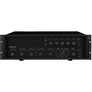 Monacor ELA-Verstärker PA-1240 240 W 5-Zonen (Verstärker), Stereoverstärker, Schwarz