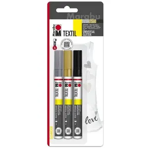 Marabu, Marker, Textilstift Painter Glitter (3x)