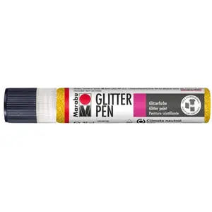 Marabu, Künstlerfarbe + Bastelfarbe, Effektfarbe "Glitter-Liner", glitter-gelb, 25 ml (25 ml)