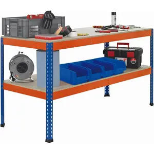 Schulte Lagertechnik, Werkbank + Arbeitsbock, Werktisch Z1 (77.30 cm, 245 cm)