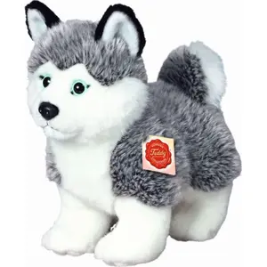 Teddy Hermann Husky, Kuscheltier, Stofftier, Plüschtier, Hund, stehend...