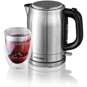 Cloer 4519 Wasserkocher 1 l mit herausnehmbarem Kalkfilter, Wasserstan...