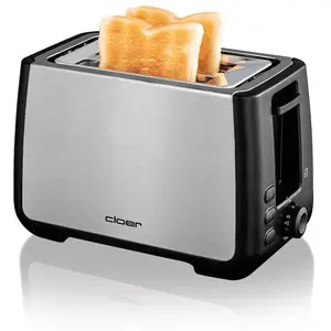 Cloer 3569 Toaster für 2 XXL-Toastscheiben, mit integriertem Brötchena...