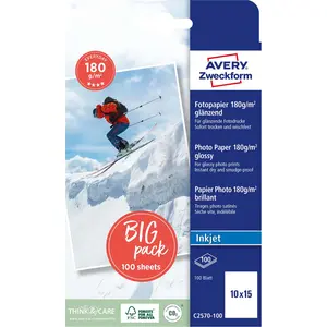 AVERY Zweckform Fotopapier; 10,0 x 15,0 cm glänzend 180 g/m² günstig