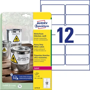 AVERY Zweckform wetterfeste Folienetiketten 63,5 x 33,9 mm günstig