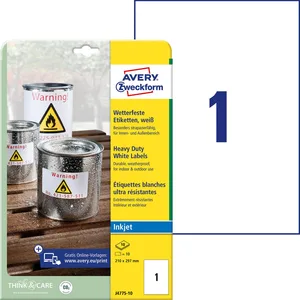 AVERY Zweckform wetterfeste Folienetiketten 210,0 x 297,0 mm günstig